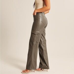 Abercrombie vegan leather cargo pants